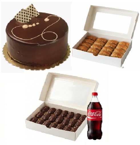 4-6 Yaş Pasta + Cevizli Baklava + Ekler + Kola Menüsü